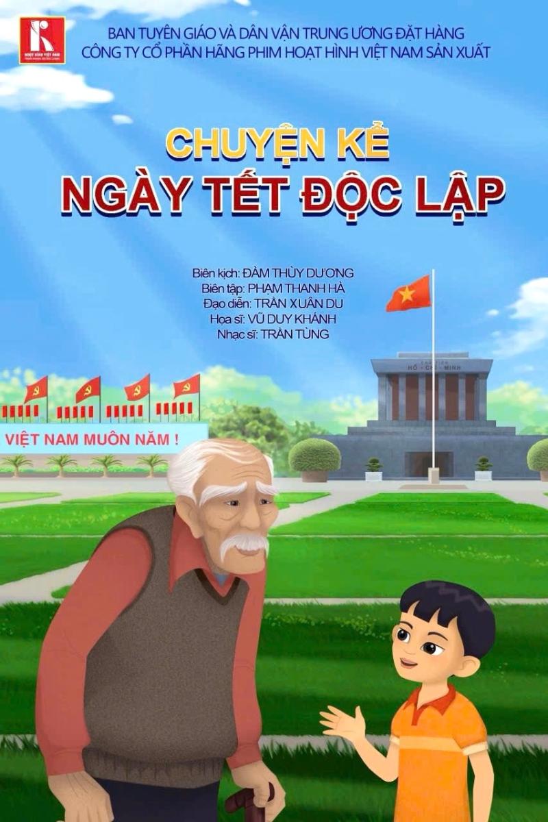 Phim “Chuyện kể ngày Tết Độc lập” chiếu tại chương trình. Ảnh: HHVN